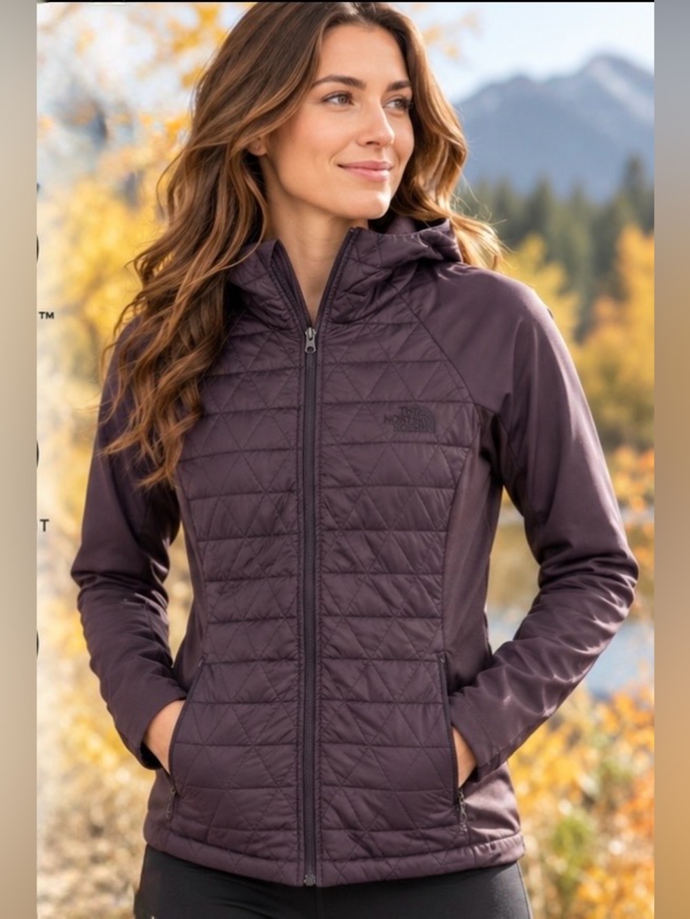 The North Face ThermoBall FlashDry Hybrid Jacket Plum Women’s XS